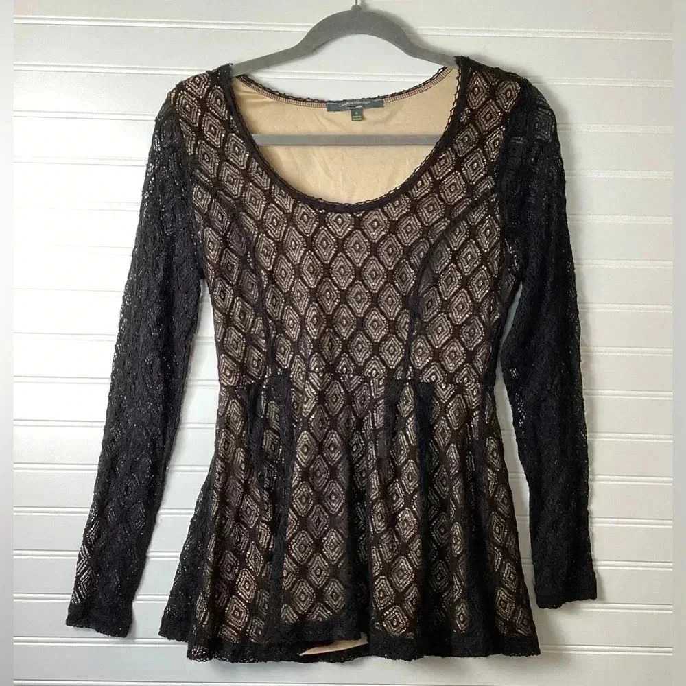 catherine malandrino Lace Blouse Size Small